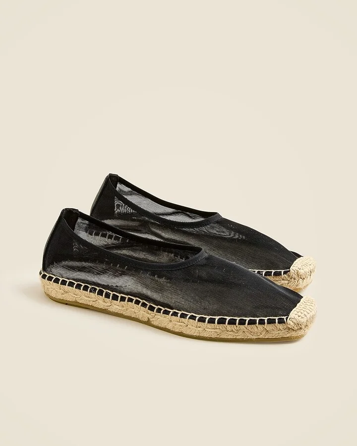 Made-in-Spain espadrille flats in mesh - Image 3