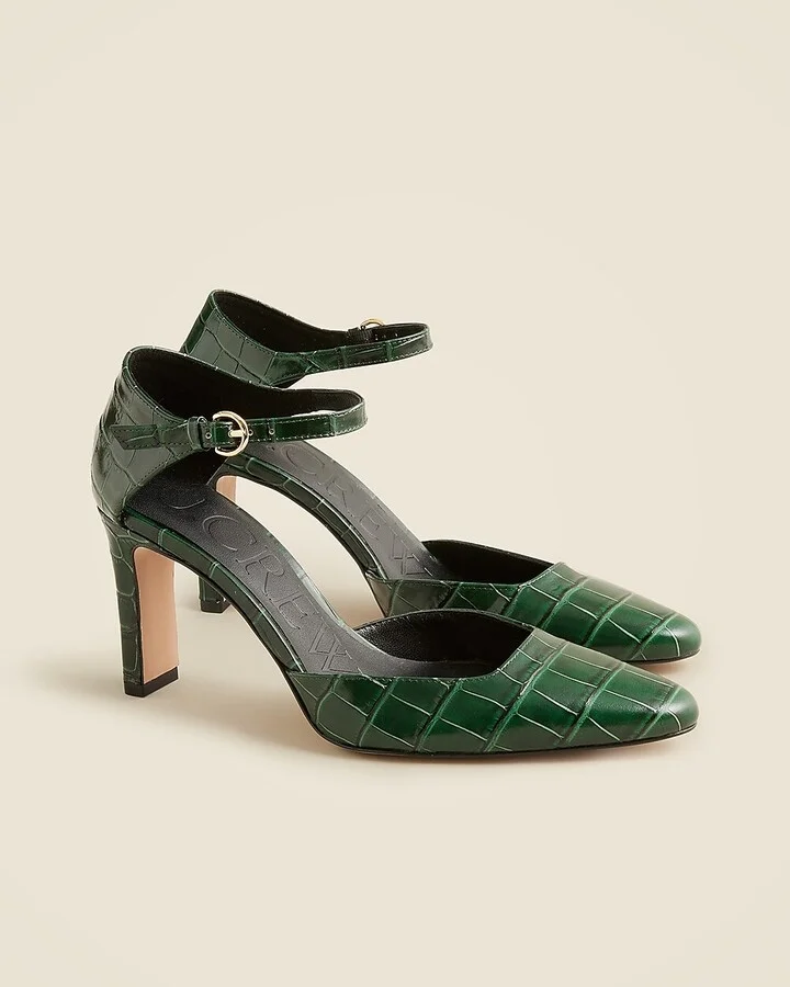 Made-in-Spain Jules pumps in croc-embossed leather - Image 2