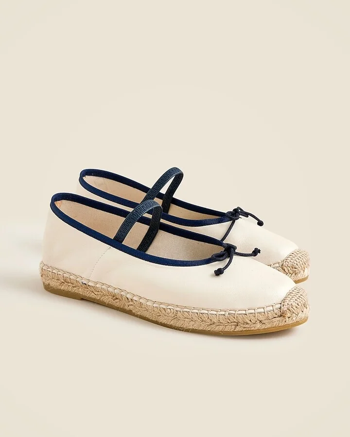 Made-in-Spain Mary Jane espadrille flats in leather - Image 2