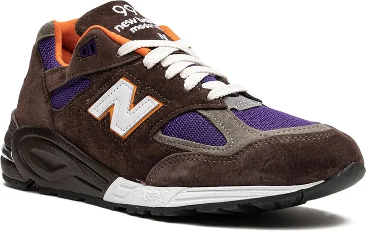 Made in USA 990v2 "Brown/Orange/Purple" sneakers - Image 2