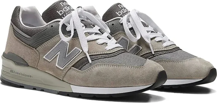 Made in USA 997 mesh-panelled suede sneakers - Image 2