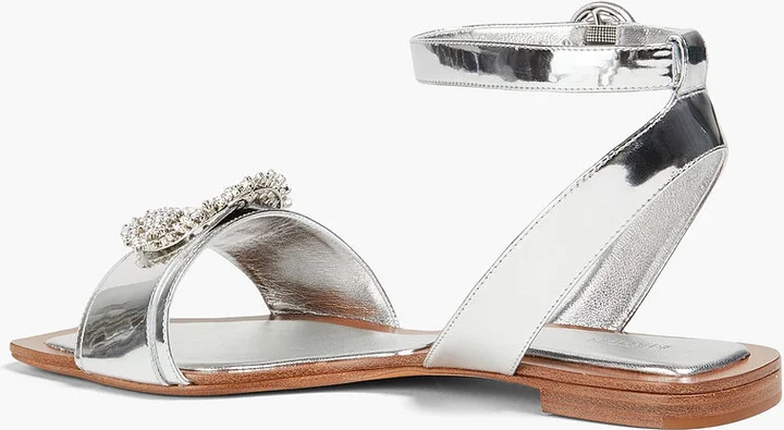 Madelina Summer embellished mirrored-leather sandals - Image 3