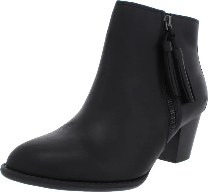 Madeline Womens Leather Dressy Ankle Boots