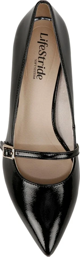 Madelyn Mary Jane Pointed Toe Kitten Heel Pump - Image 5