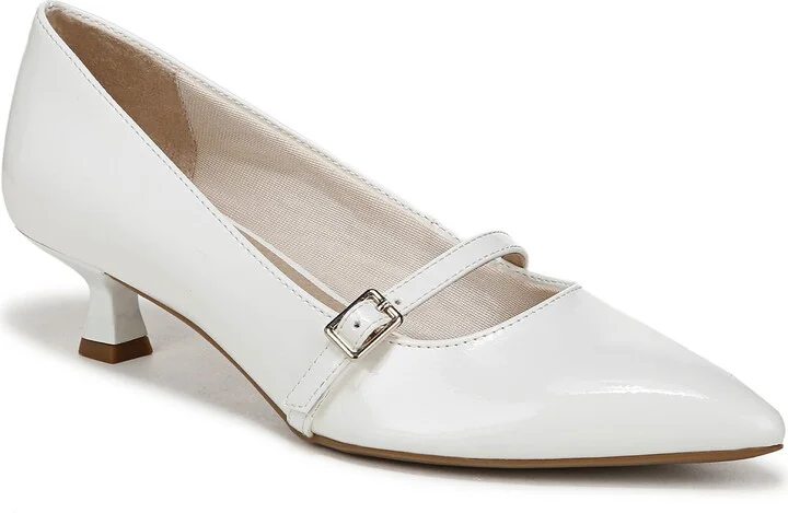 Madelyn Mary Jane Pointed Toe Kitten Heel Pump