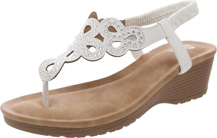 MADELYN Womens Comfort Insole Manmade Wedge Sandals