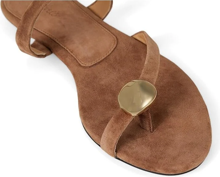 Madewell Cera Hardware Thong Women's Wedge Shoes Aged Cognac : 6.5 M, Leather - Image 7