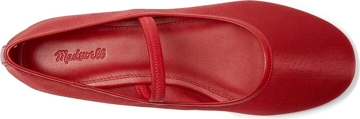Madewell Cosme Elastic Mary Jane Women's Flat Shoes Bandana Red : 8 M, Leather/Mesh/Rubber - Image 2