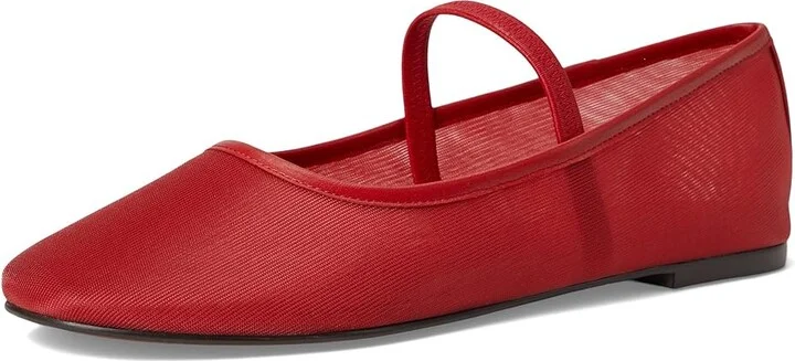 Madewell Cosme Elastic Mary Jane Women's Flat Shoes Bandana Red : 8 M, Leather/Mesh/Rubber - Image 5