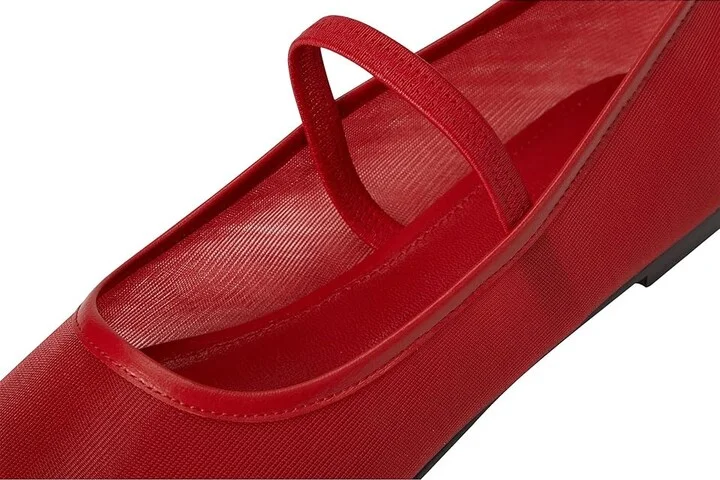 Madewell Cosme Elastic Mary Jane Women's Flat Shoes Bandana Red : 8 M, Leather/Mesh/Rubber - Image 7