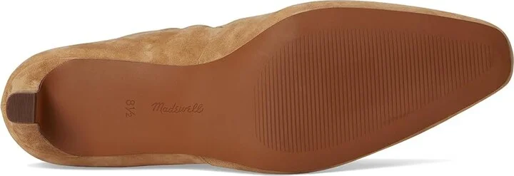Madewell Dimes Kitten Heel Boot - Suede Women's Boots Tawny Khaki : 9.5 M, Leather/Suede - Image 3
