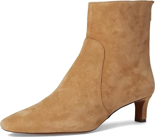 Madewell Dimes Kitten Heel Boot - Suede Women's Boots Tawny Khaki : 9.5 M, Leather/Suede - Image 5