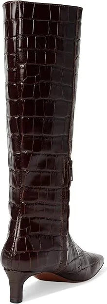 Madewell Dorchester Dimes Tall Boot - Croc Women's Boots Chocolate Raisin : 5 M, Leather - Image 4