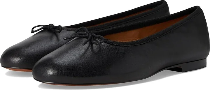 Madewell Francine Women's Flat Shoes True Black : 9.5 M, Leather
