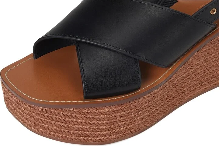Madewell Gabriella Sandals (Flatform) Women's Dress Sandals True Black : 10 M, Leather - Image 7