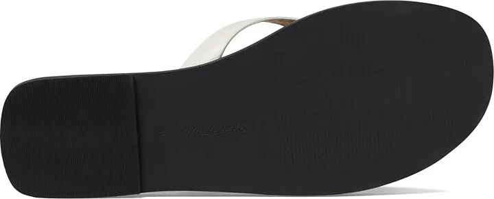 Madewell Greene Thong Slide Women's Sandals White Pebble : 10 M, Leather/Rubber - Image 3