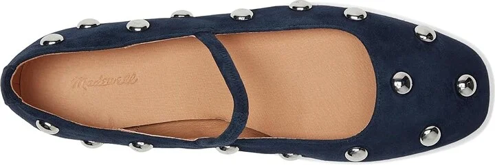 Madewell Greta Elastic Mary Jane - Dome Stud Women's Shoes Deep Indigo : 6.5 M, Leather - Image 2
