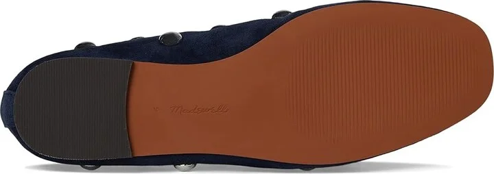 Madewell Greta Elastic Mary Jane - Dome Stud Women's Shoes Deep Indigo : 6.5 M, Leather - Image 3