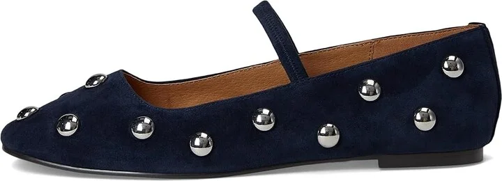 Madewell Greta Elastic Mary Jane - Dome Stud Women's Shoes Deep Indigo : 6.5 M, Leather - Image 6