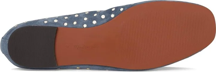 Madewell Greta Elastic Mary Jane - Suede W Stud Women's Flat Shoes Basalt Blue : 6.5 M - Image 3