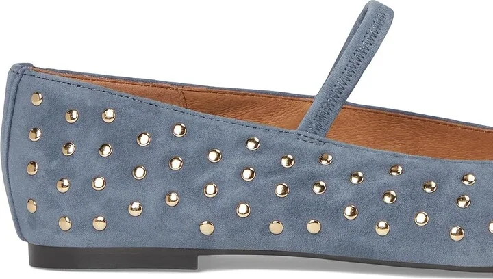 Madewell Greta Elastic Mary Jane - Suede W Stud Women's Flat Shoes Basalt Blue : 6.5 M - Image 7