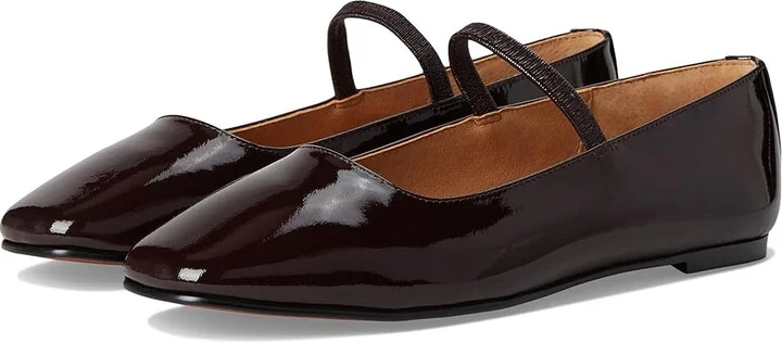 Madewell Greta Patent Mary Jane Flats Women's Flat Shoes Dark Plum : 7 M, Leather
