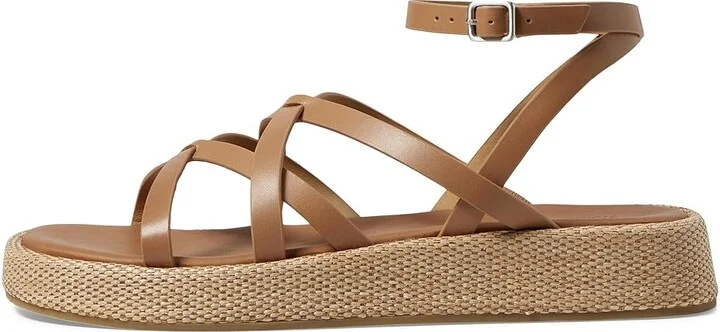 Madewell Havana/Miami Strappy Flatform-Rafia Women's Sandals Desert Camel : 7 M, Leather - Image 5