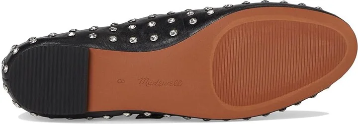 Madewell Hera Grommet Mary Jane Flat - Bezel Crys Women's Flat Shoes True Black : 6 M, Leather - Image 3