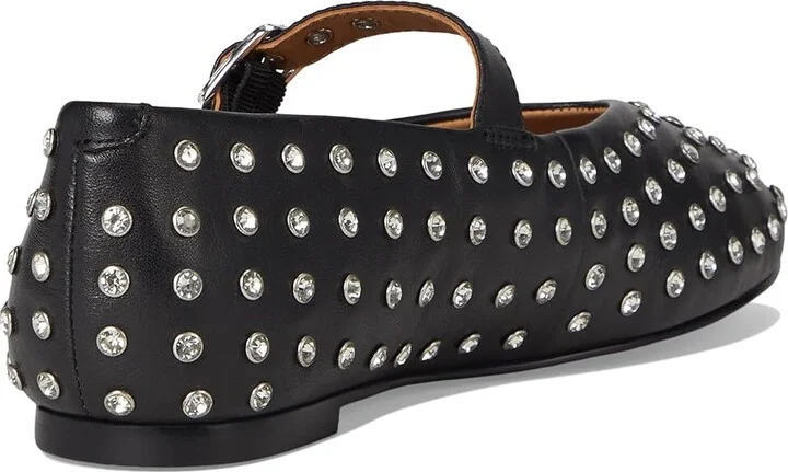 Madewell Hera Grommet Mary Jane Flat - Bezel Crys Women's Flat Shoes True Black : 6 M, Leather - Image 4