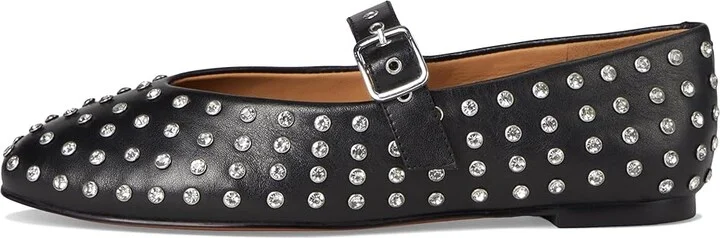 Madewell Hera Grommet Mary Jane Flat - Bezel Crys Women's Flat Shoes True Black : 6 M, Leather - Image 6