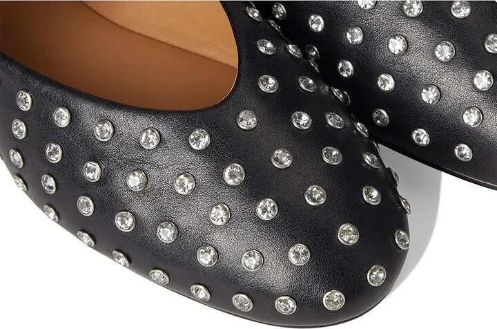 Madewell Hera Grommet Mary Jane Flat - Bezel Crys Women's Flat Shoes True Black : 6 M, Leather - Image 7
