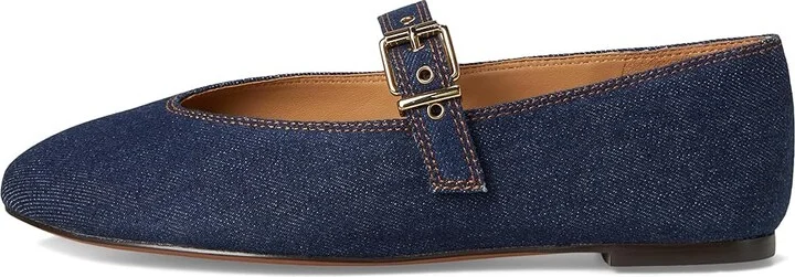 Madewell Hera Grommet Mary Jane Flat Women's Shoes Dark Denim : 10 M, Leather - Image 6