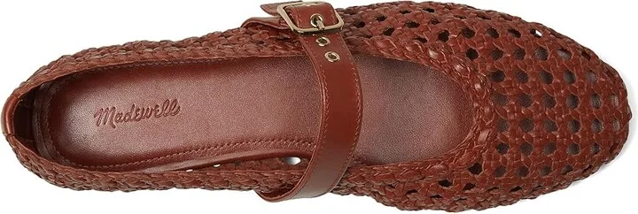 Madewell Hera Grommet Mary Jane Women's Shoes Dusty Redwood : 5 M, Leather - Image 2