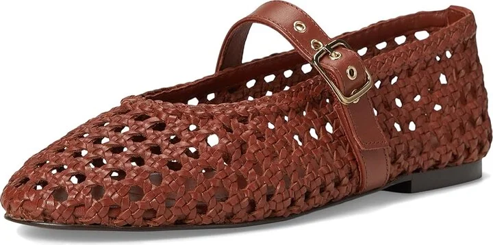 Madewell Hera Grommet Mary Jane Women's Shoes Dusty Redwood : 5 M, Leather - Image 5