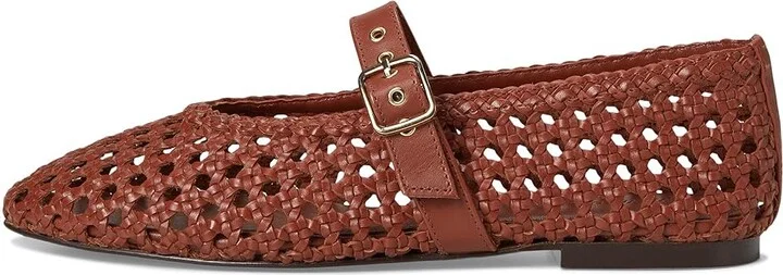 Madewell Hera Grommet Mary Jane Women's Shoes Dusty Redwood : 5 M, Leather - Image 6