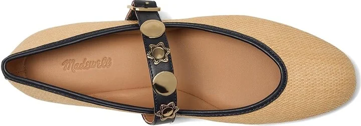 Madewell Hera Mary Jane - Medallion Women's Flat Shoes Natural : 9.5 M, Leather - Image 2