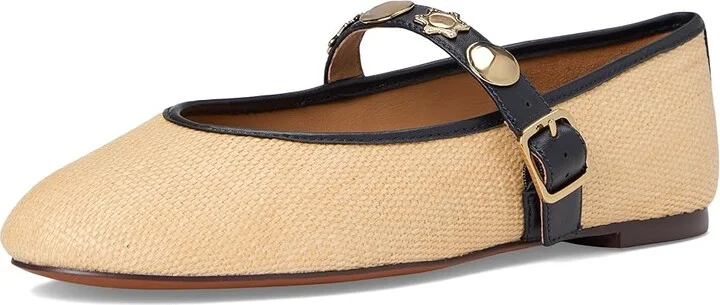 Madewell Hera Mary Jane - Medallion Women's Flat Shoes Natural : 9.5 M, Leather - Image 5
