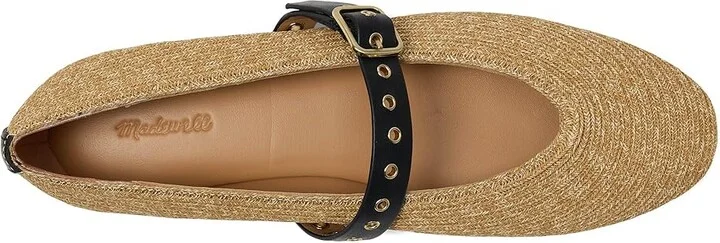 Madewell Hera Mary Jane - Raffia Women's Flat Shoes Natural : 5 M, Leather - Image 2