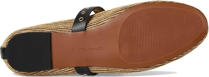Madewell Hera Mary Jane - Raffia Women's Flat Shoes Natural : 5 M, Leather - Image 3