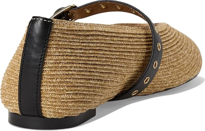 Madewell Hera Mary Jane - Raffia Women's Flat Shoes Natural : 5 M, Leather - Image 4
