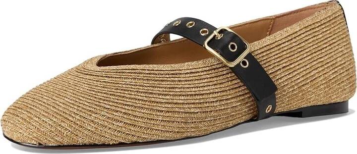 Madewell Hera Mary Jane - Raffia Women's Flat Shoes Natural : 5 M, Leather - Image 5