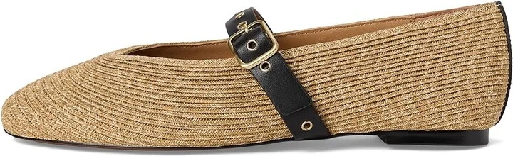 Madewell Hera Mary Jane - Raffia Women's Flat Shoes Natural : 5 M, Leather - Image 6