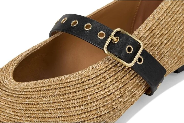 Madewell Hera Mary Jane - Raffia Women's Flat Shoes Natural : 5 M, Leather - Image 7