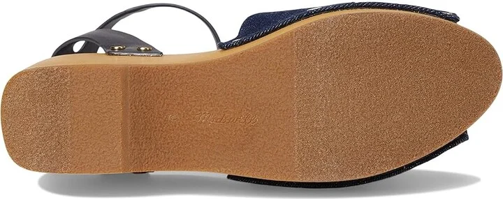 Madewell Holland Clog Women's Wedge Shoes Dark Denim : 9 M, Leather - Image 3