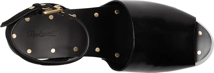 Madewell Holland Clog Women's Wedge Shoes True Black : 8.5 M, Leather - Image 2