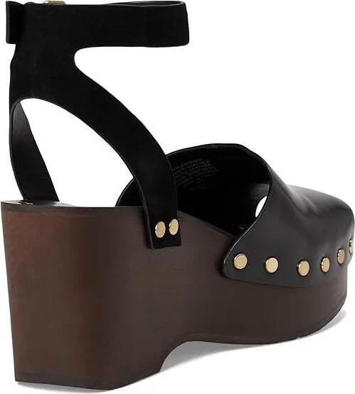 Madewell Holland Clog Women's Wedge Shoes True Black : 8.5 M, Leather - Image 4