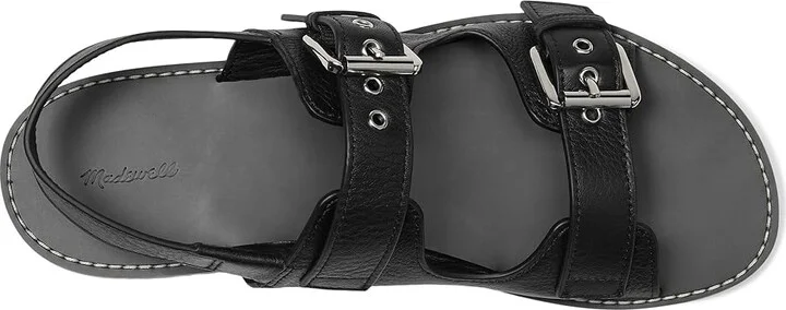 Madewell Indie Double Buckle Sandals Women's Dress Sandals True Black : 6 M, Leather - Image 2