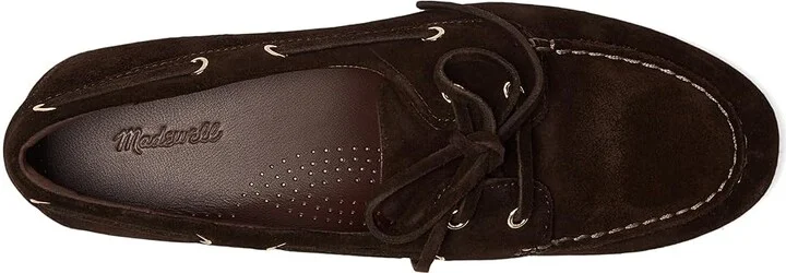 Madewell Julien Boat Shoes Women's Flat Shoes Dark Carob : 7.5 M, Leather - Image 2