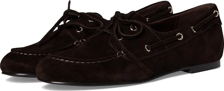 Madewell Julien Boat Shoes Women's Flat Shoes Dark Carob : 7.5 M, Leather