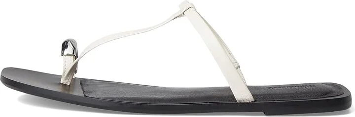 Madewell Lala Thong Sandals - Hardware Women's Dress Sandals Ivory : 9.5 M, Leather - Image 6